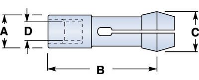 7/16 Gridley Burring Collet 1/16 Round Small Hole